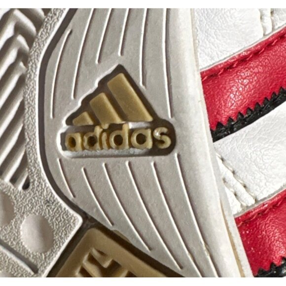 Adidas Womens Size 5 Indoor Soccer Shoes Red & White Leather #753001 - Picture 13 of 13